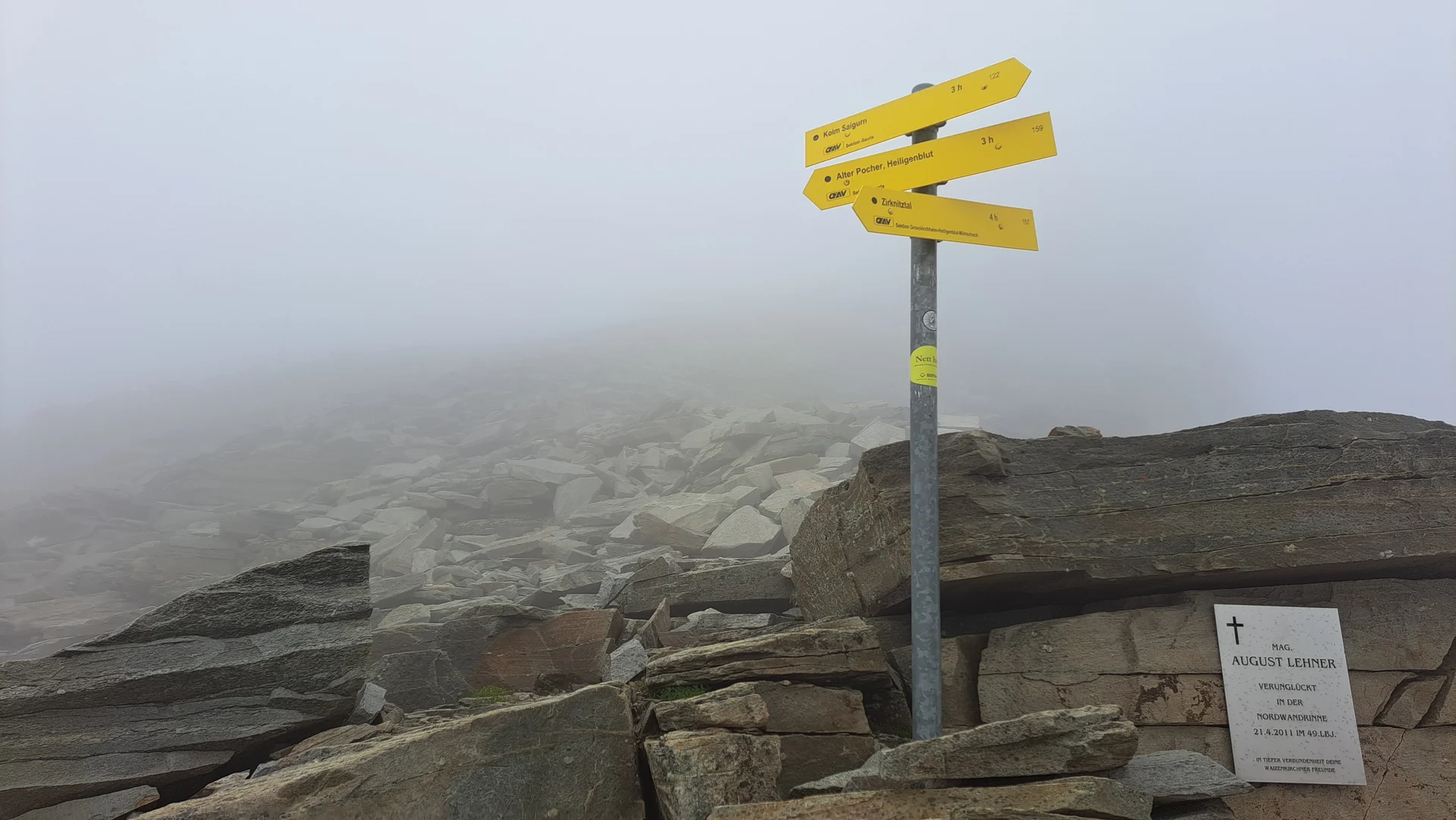 Wegscheid auf 3050m | © C.Ammann