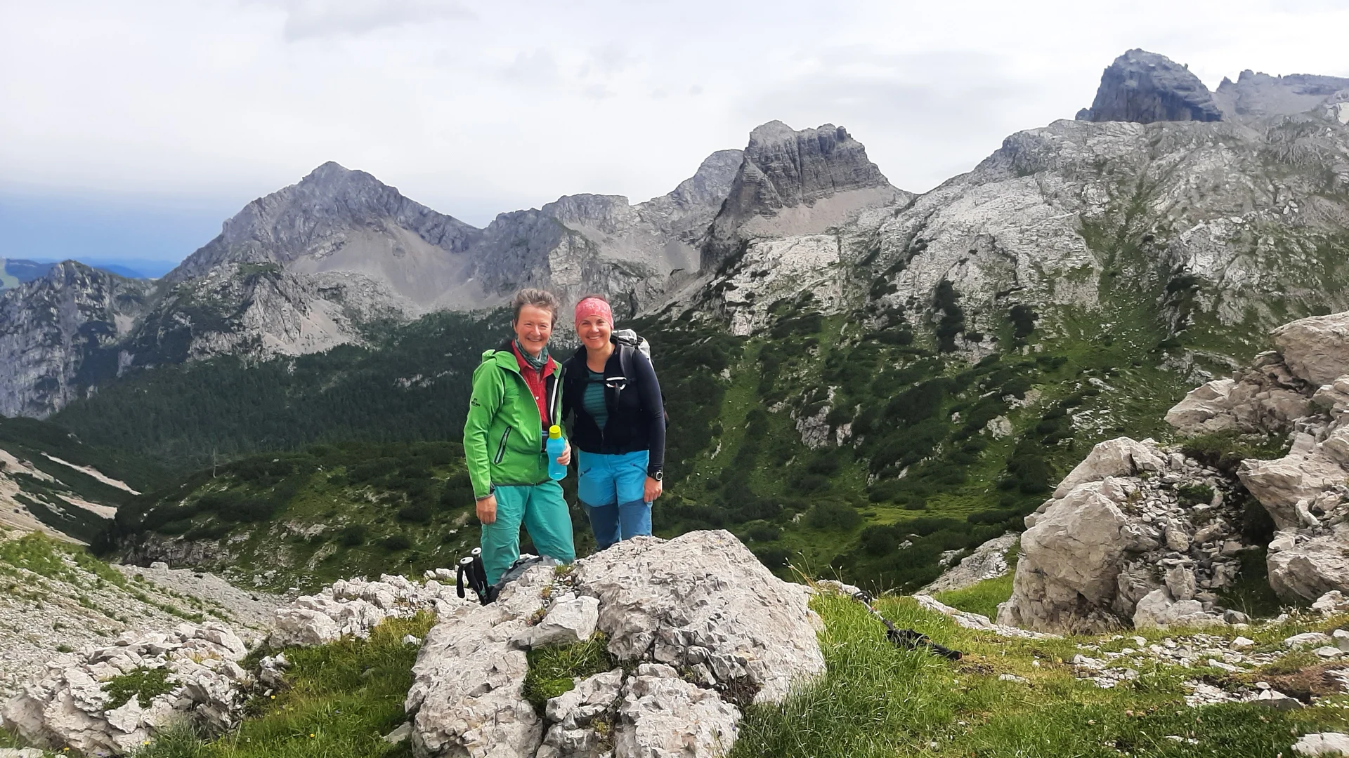 Das Kompetenzteam am Pso. della Gaiarda, 2242m | © A.Roser