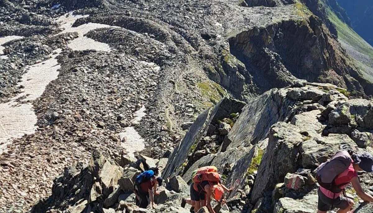 Im Anstieg zum Wildgrat | © C.Ammann