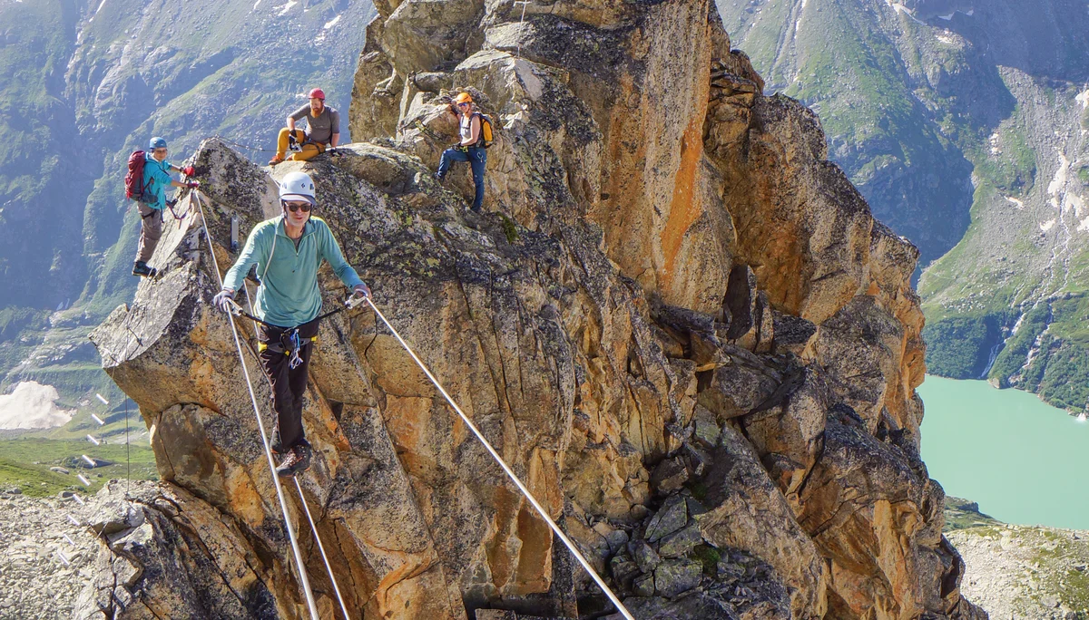 Seilbrücke im Krokodil-Klettersteig | © R. Kappler