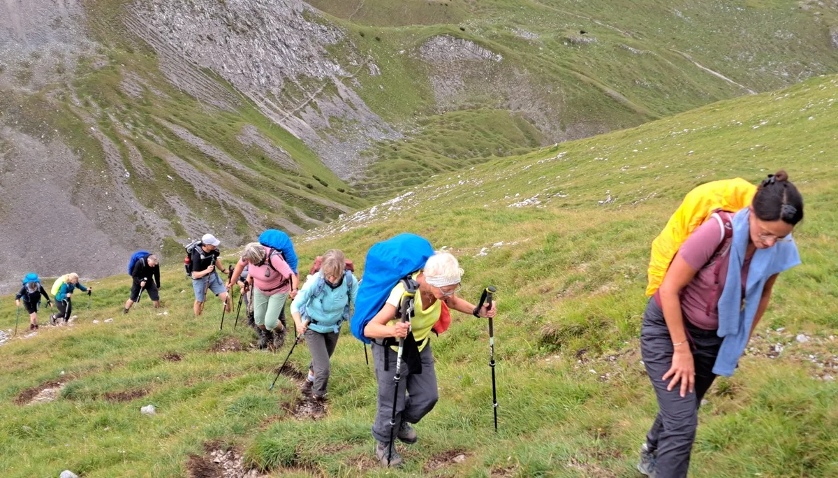 im Aufstieg zur Stempeljochspitze | © privat