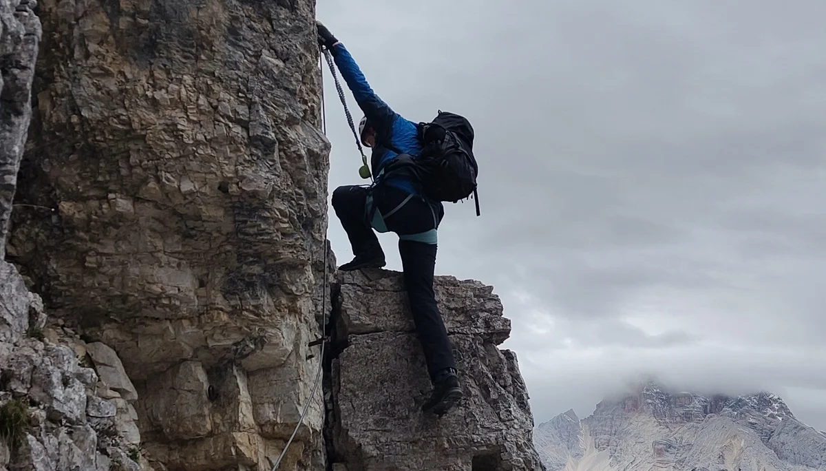 Stufe im Hauptman-Bilgeri-Klettersteig | © S.Schön