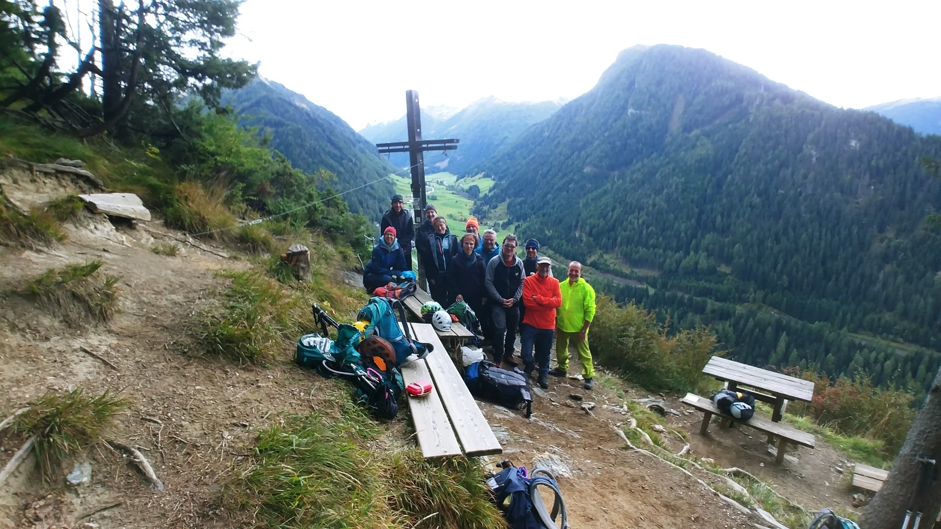 Brotzeitplatz beim Ausstieg am Peter-Kofler-Klettersteig | © A.Gröbner