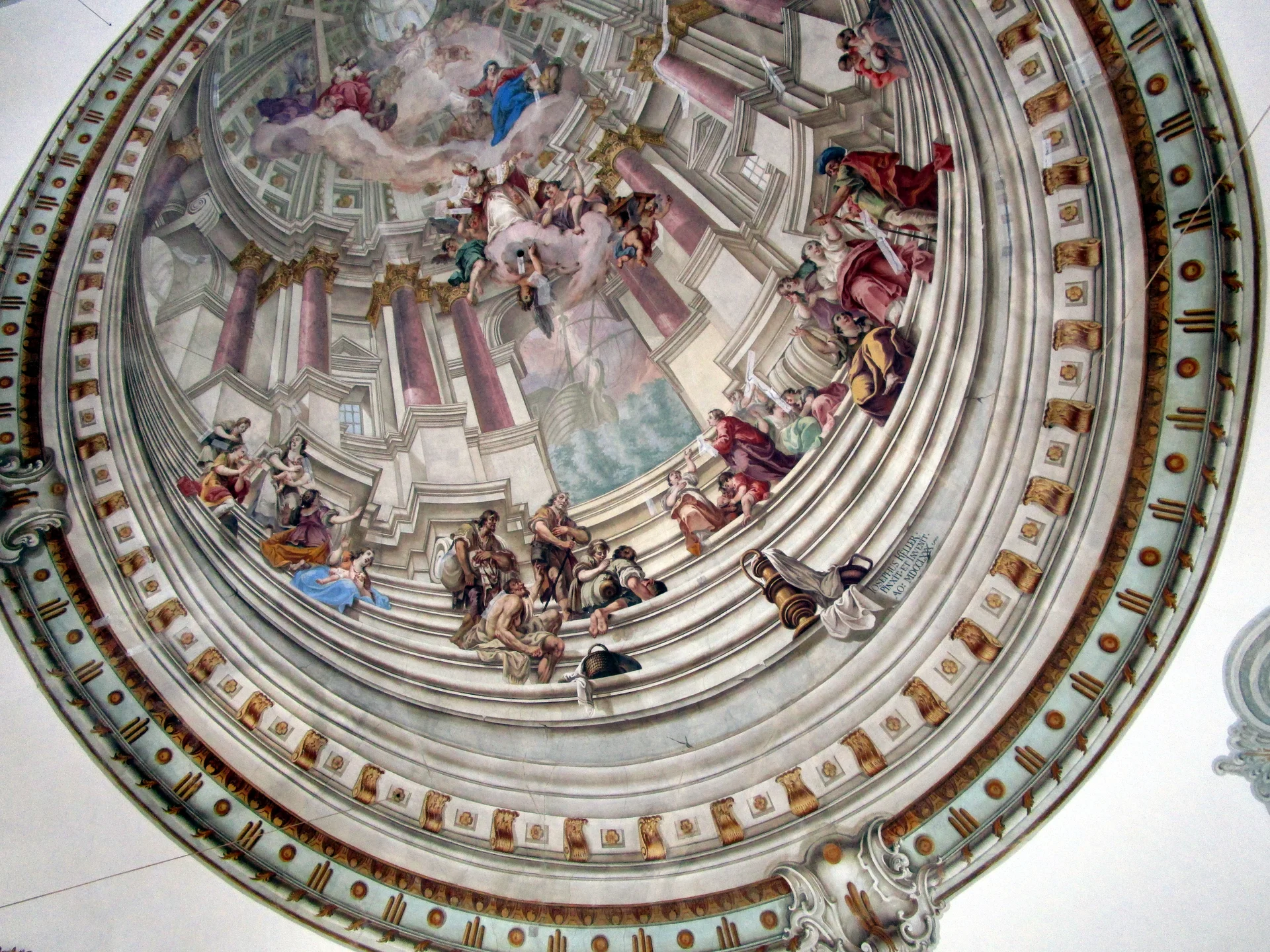 Deckengemälde - optische Vortäuschung einer Kuppel | © DAV Augsburg Senioren