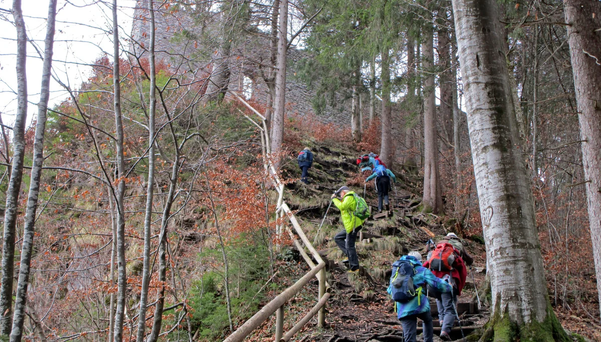 Aufstieg zur Burgruine Werdenfels | © DAV Augsburg Senioren