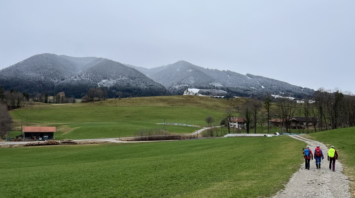 Zwischen Sprittelsberg und Grub - Blick auf die Hörnlegruppe mit leichtem Neuschnee | © DAV Augsburg Senioren