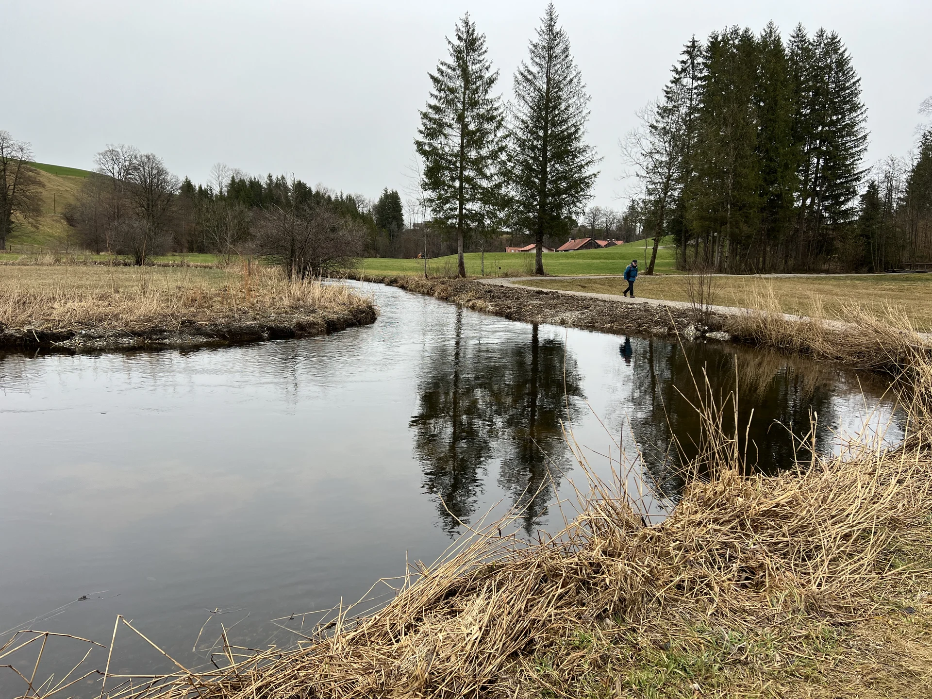 Die Ach mit Blick zur Vogelmühle | © DAV Augsburg Senioren