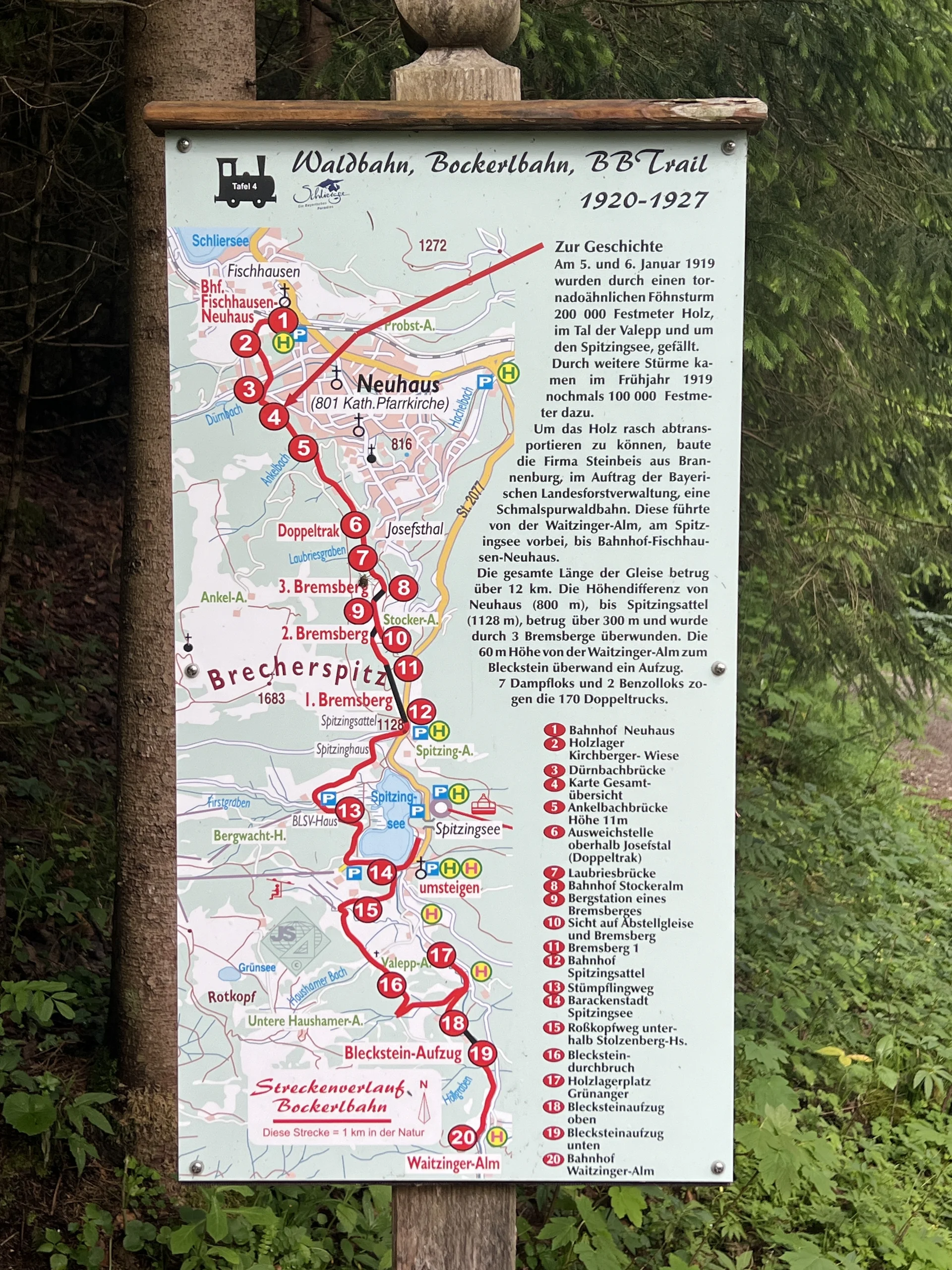 Infotafel Bockerlbahn | © DAV Augsburg Senioren