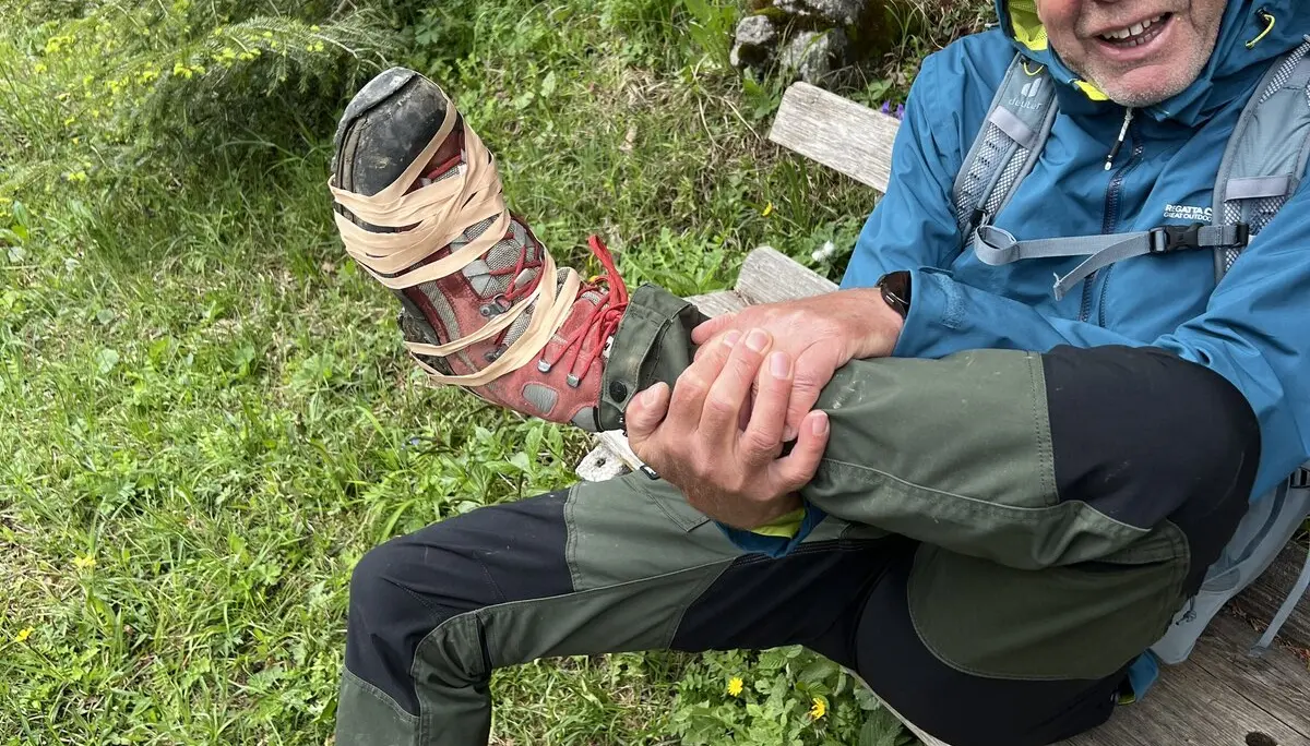 Ulrichs Bergschuh macht schlapp | © DAV Augsburg Senioren