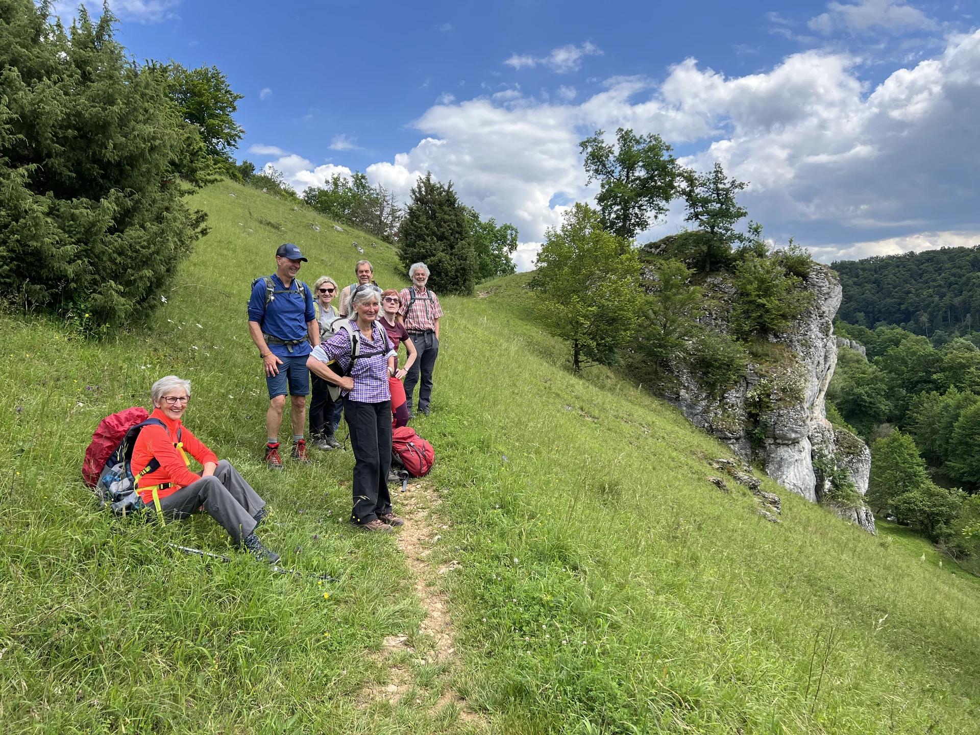 Ein letzter Anstieg zu den Pfahläckern vor Dollnstein | © DAV Augsburg Senioren