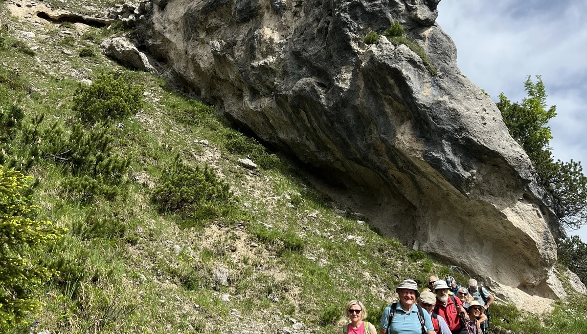 Markante Felsen am Beginn des Bernadeinsteigs | © DAV Augsburg Senioren
