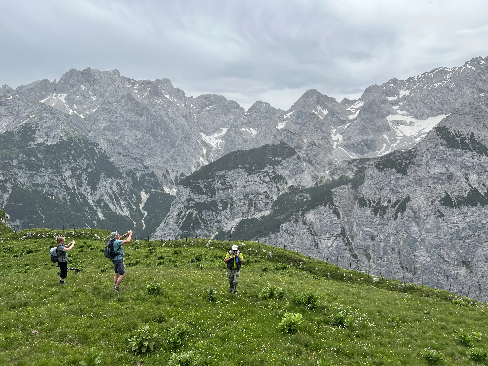 Zwischen Hohem Gaifkopf und Mauerschartenkopf - Blick ins Reintal mit (v.l.n.r.) Dreitorspitzen, Schüsselkarspitze, Scharnitzspitze, Oberreintalschrofen etc. | © DAV Augsburg Senioren