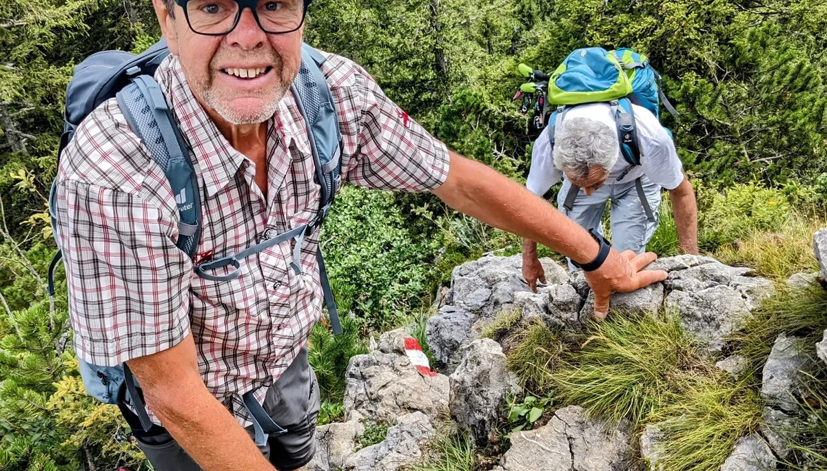 Und immer gut festhalten | © DAV Augsburg Senioren