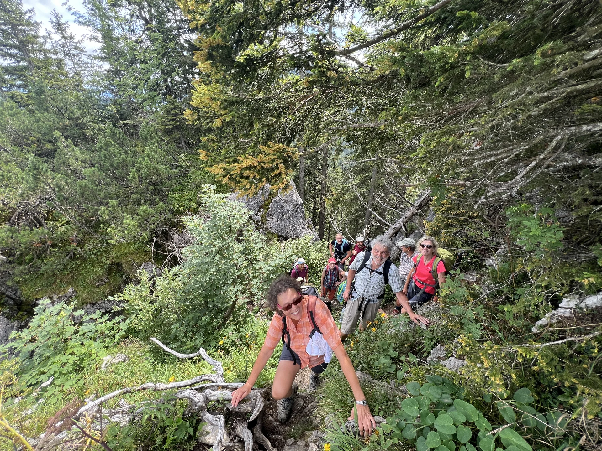 Dann geht es nach oben | © DAV Augsburg Senioren