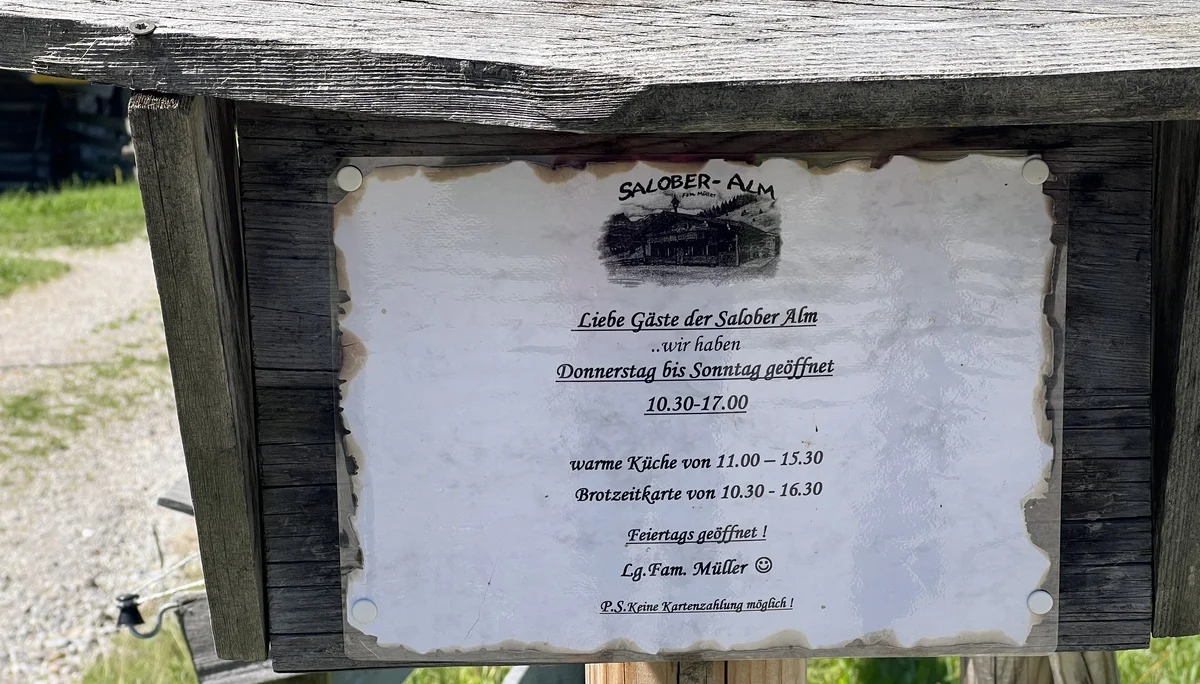 Die montags bis donnerstags geschlossenen Saloberalm | © DAV Augsburg Senioren