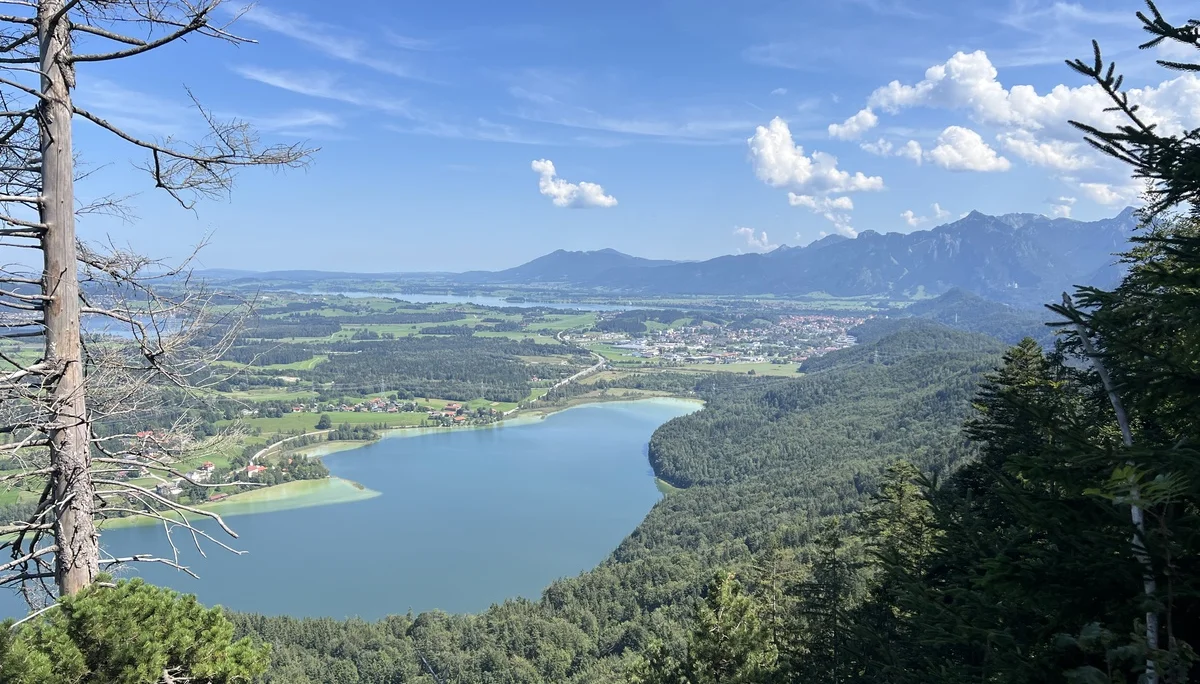 Blick auf Weißensee, Hopfensee (links), Forggensee und Bannwaldsee | © DAV Augsburg Senioren