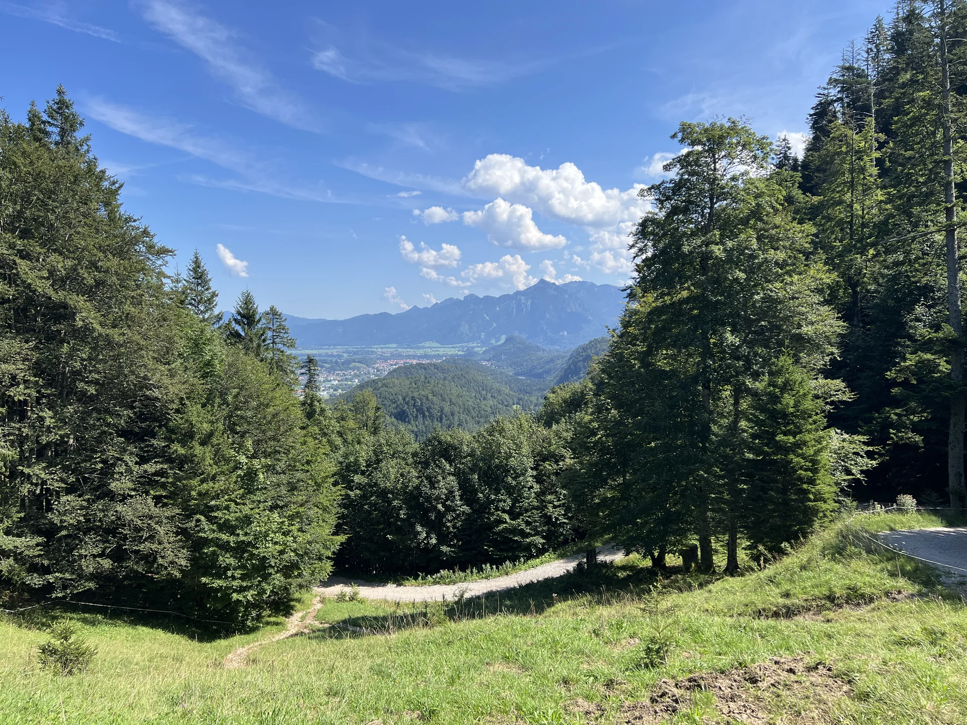 Blick von der Saloberalm auf Füssen und die Ammergauer Alpen mit Säuling | © DAV Augsburg Senioren