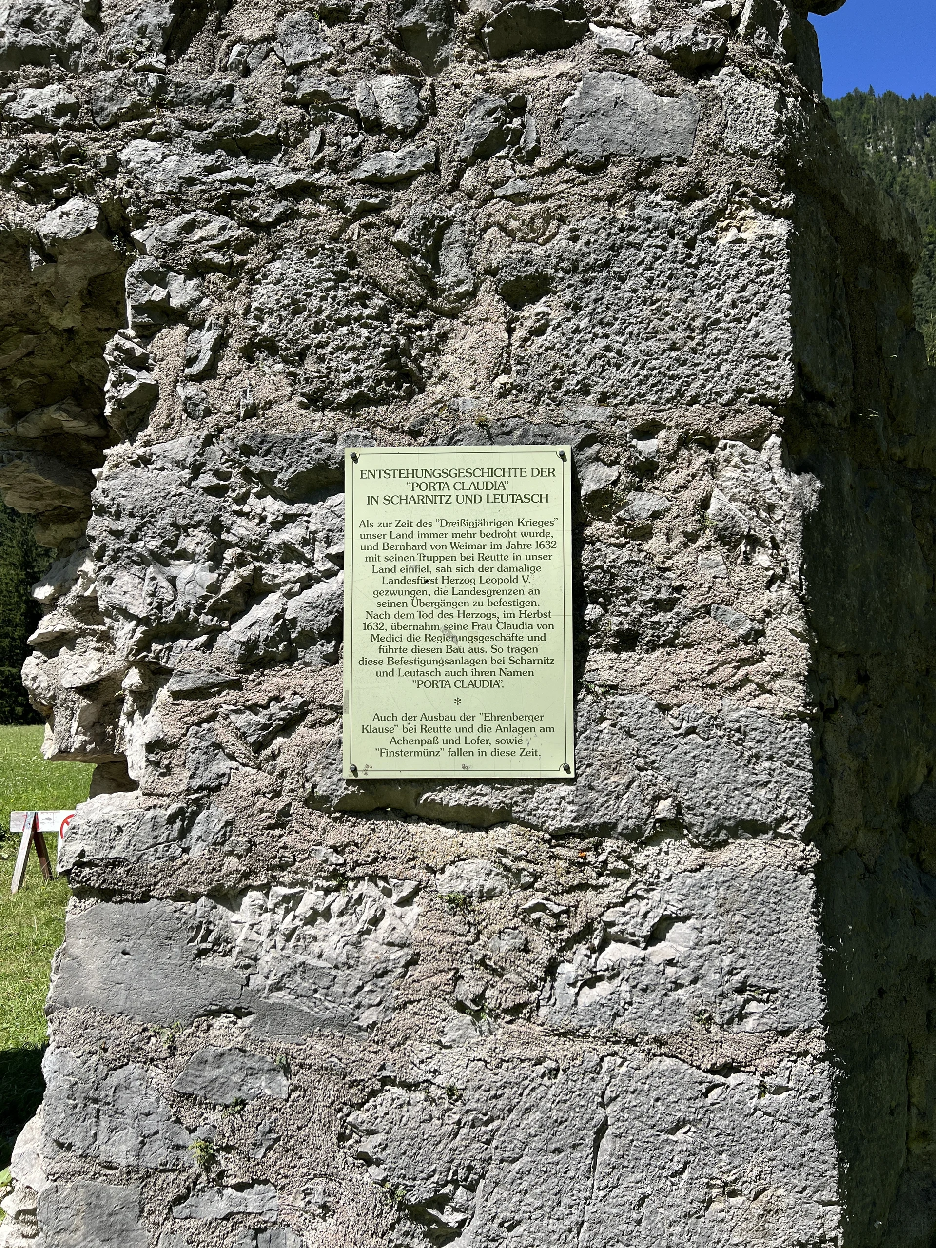 Die Festungsruine Porta Claudia in Schanz (Leutaschtal) | © DAV Augsburg Senioren