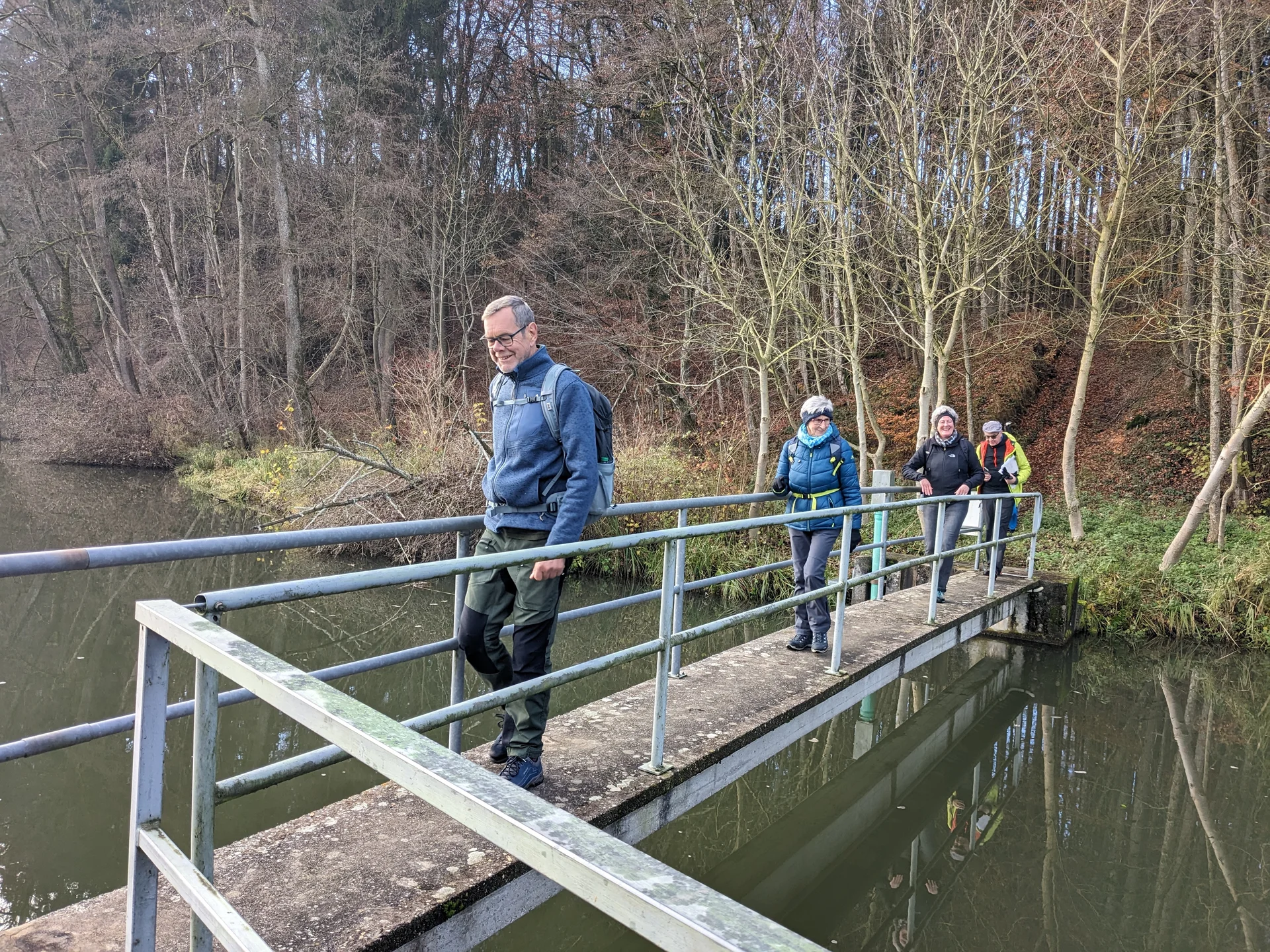 Druisheim - Steg über das Schmutterwehr | © DAV Augsburg Senioren
