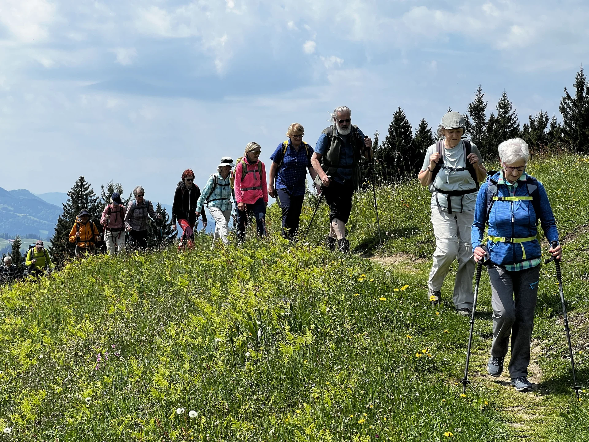 Von der Salmaser zur Thaler Höhe - am Aussichtspunkt Ochsenschache - weiter geht es | © DAV Augsburg Senioren