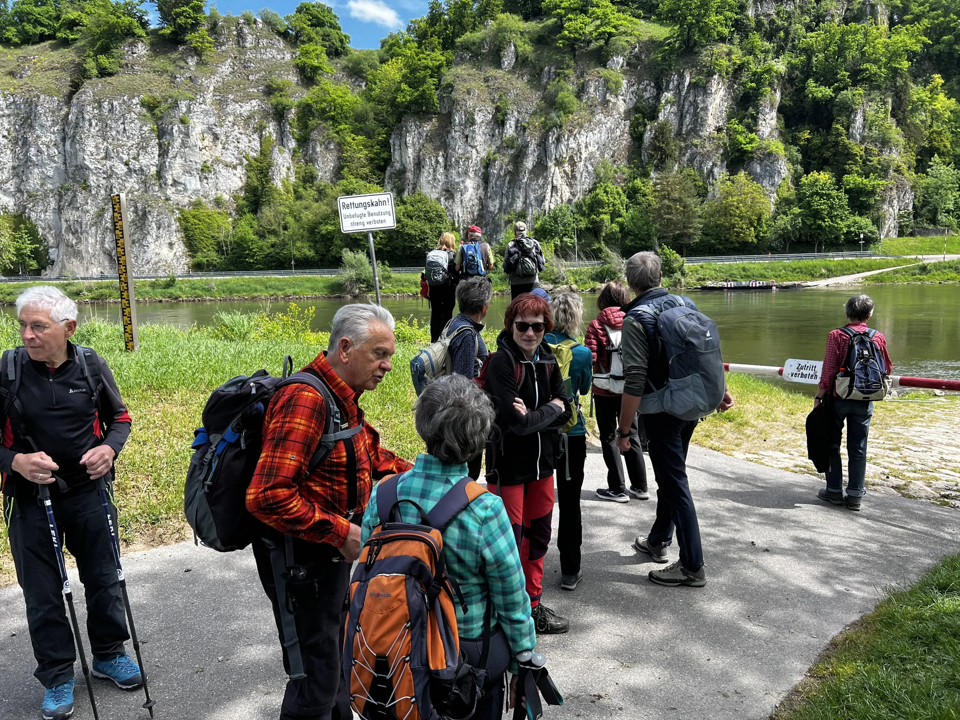 Überfahrt mit der Seilfähre bei Stausacker | © DAV Augsburg Senioren
