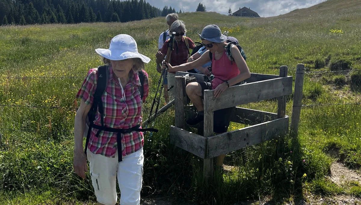 Am Rückweg von der Höllritzer Alpe - eine kleine Schikane bei der Birkach-Alpe | © DAV Augsburg Senioren