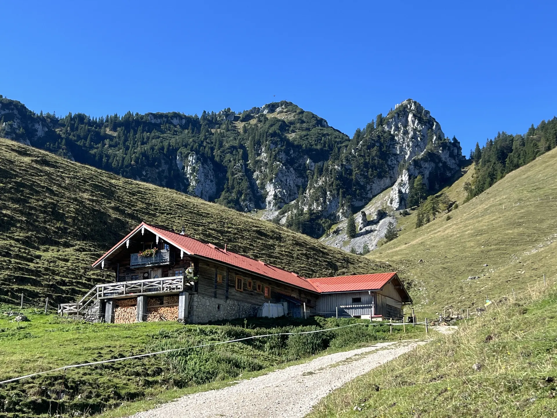 Bei der Lechneralm - Blick auf Hochsalwand und Lechnerkopf | © DAV Augsburg Senioren
