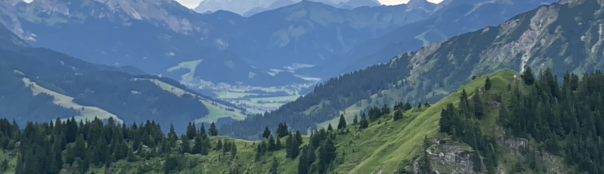 Gr. A+B Blick zu den Tannheimern und Zugspitze | © DAV Augsburg Senioren