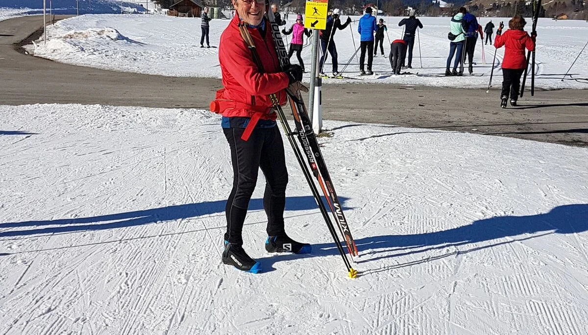 Langlaufen heißt auch ab und zu abschnallen | © privat