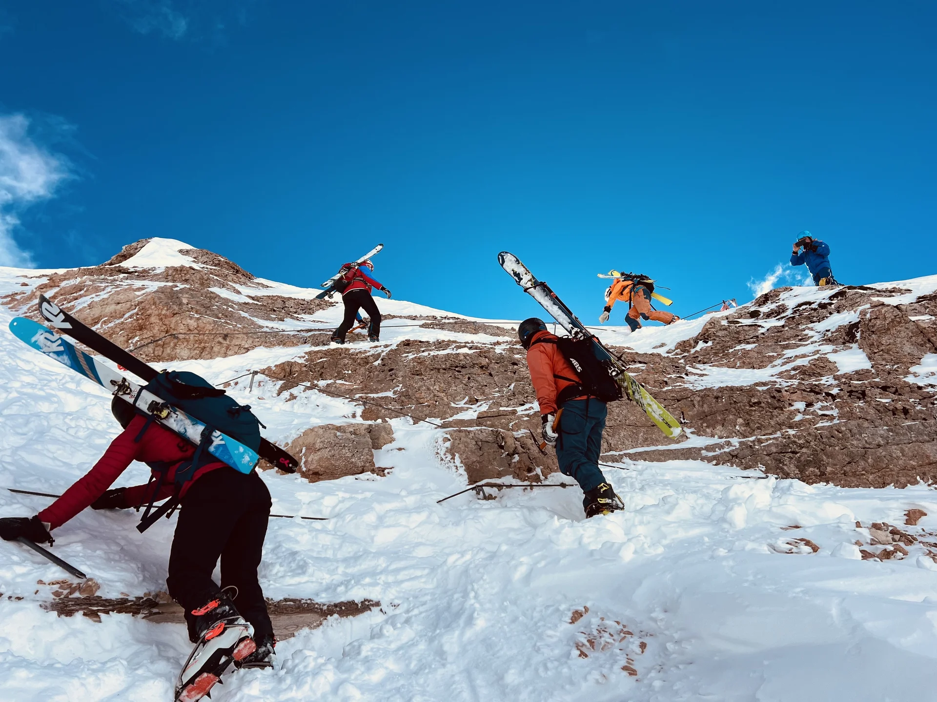 Klettersteig Abstieg zum Rifugio Boe (Bamberger Hütte) | © privat