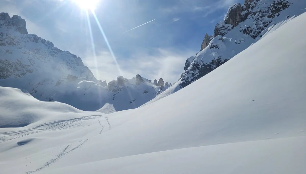 Aufstieg Drusentor; links im Bild kleine Sulzfluh | © privat