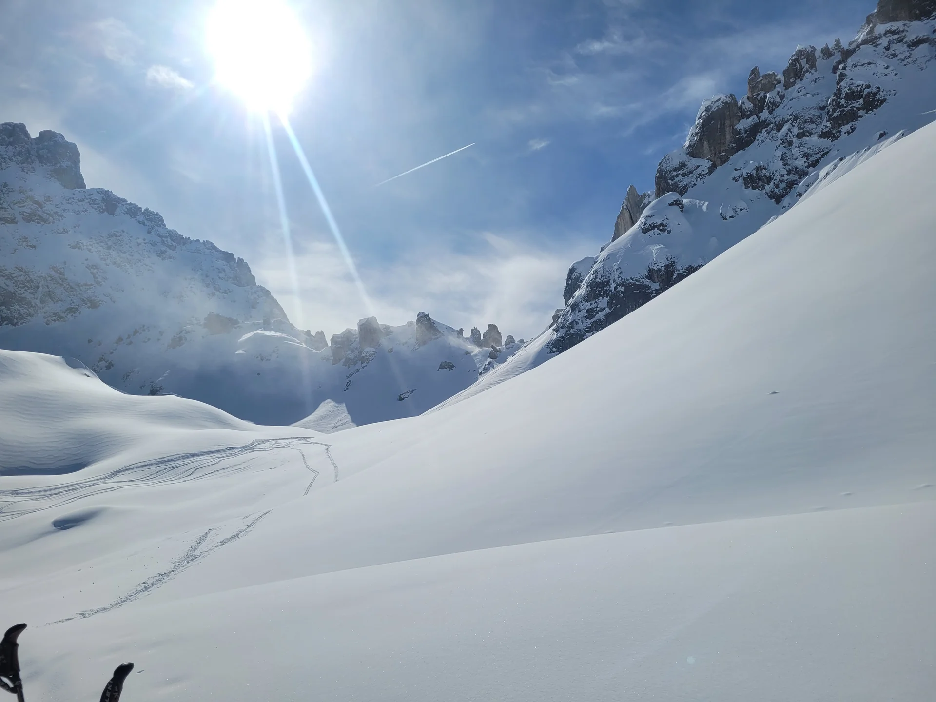 Aufstieg Drusentor; links im Bild kleine Sulzfluh | © privat