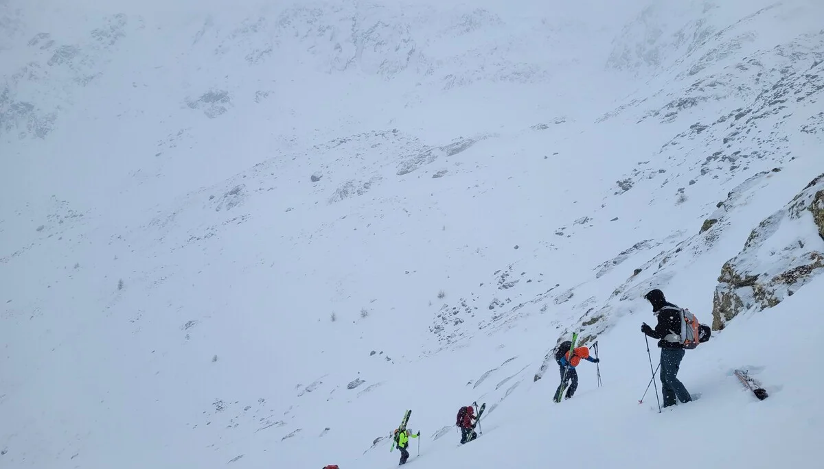 eingebaute Steilstufe zum Piz Usersa bei bestem Wetter | © privat