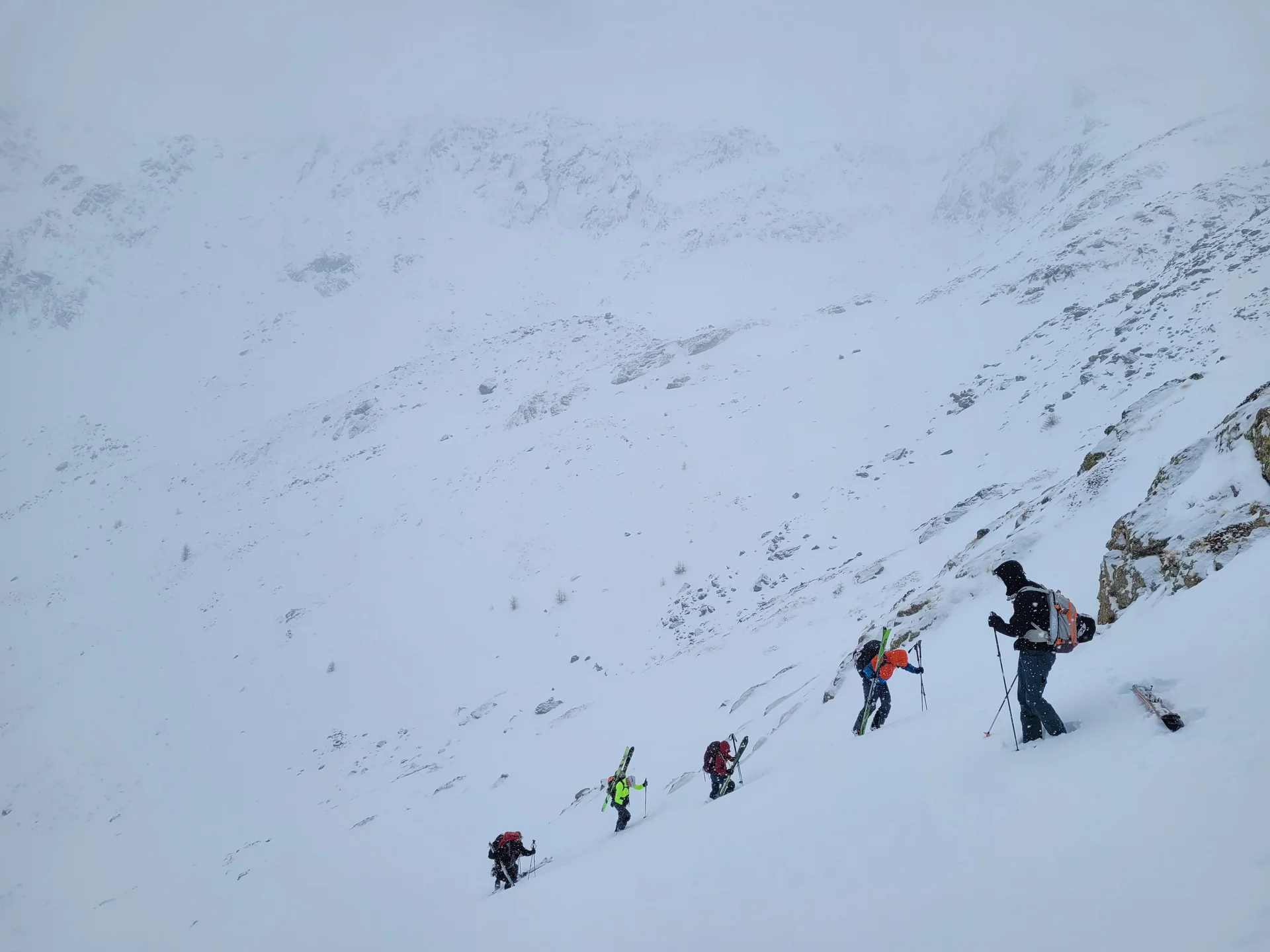 eingebaute Steilstufe zum Piz Usersa bei bestem Wetter | © privat