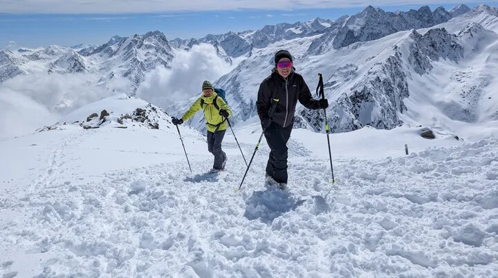 die letzte Meter zum Gipfel der Lampsenspitze werden zu Fuß zurückgelegt | © privat