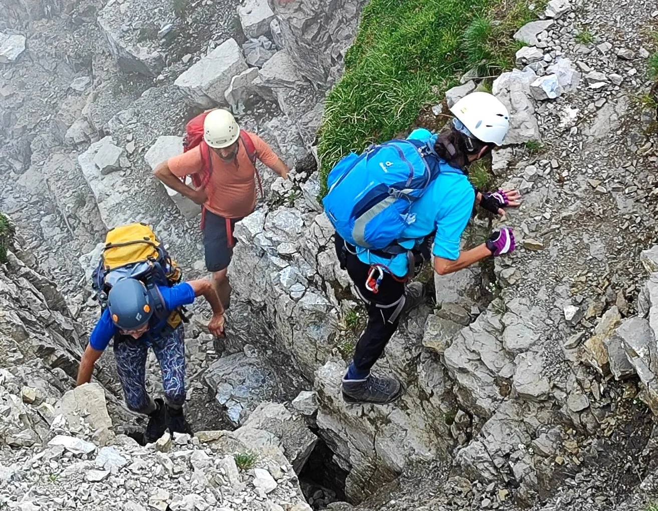 Der Klettersteig ist auf der Nordwand. | © DAV Augsburg Unterwegsgruppe  Diana