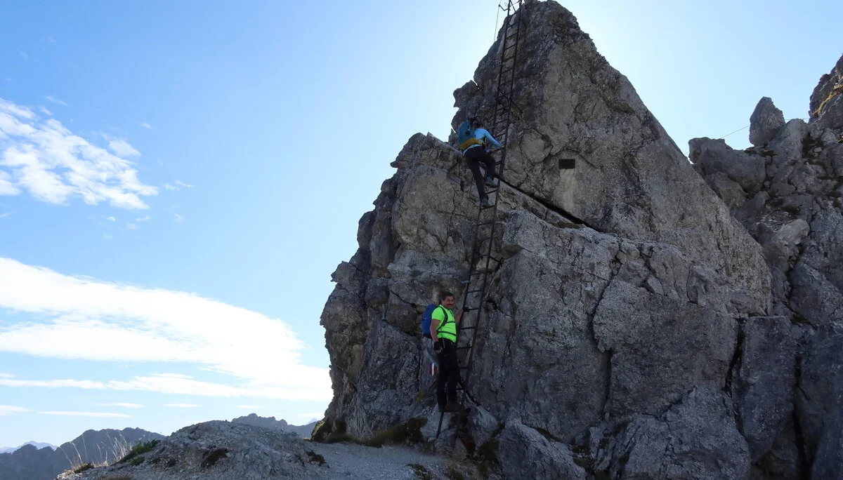 Es ist die Leiter an den Hohen Gängen zu sehen. | © DAV Augsburg Unterwegsgruppe Özlem