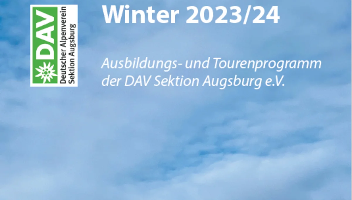 Titelseite Ausbildungs- und Tourenprogramm Winter 2023/24 DAV Augsburg | © DAV Augsburg