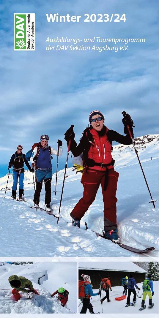 Titelseite Ausbildungs- und Tourenprogramm Winter 2023/24 DAV Augsburg | © DAV Augsburg