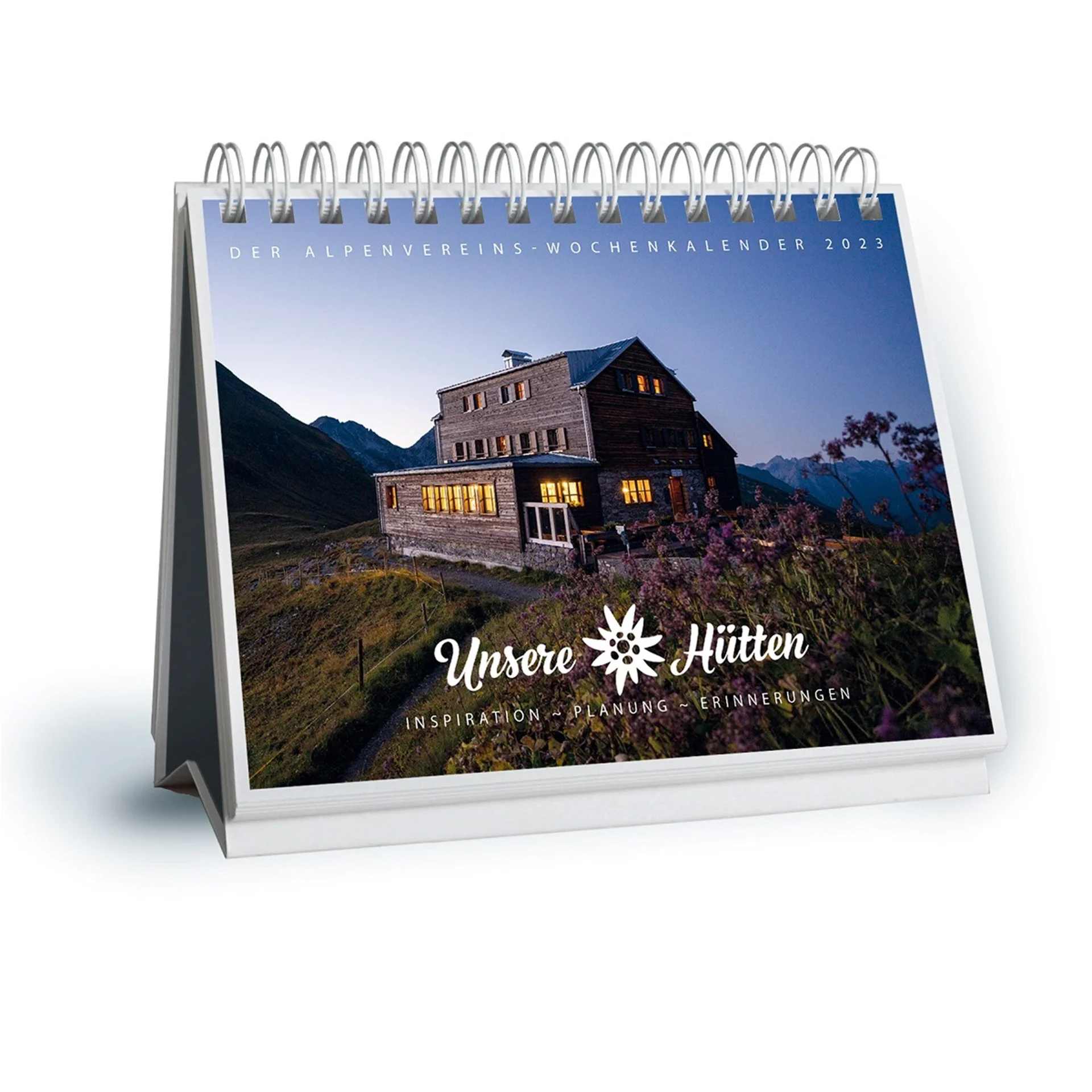 Cover des Hüttenkalender 2023 des Deutschen Alpenvereins. | © Deutscher Alpenverein e.V.