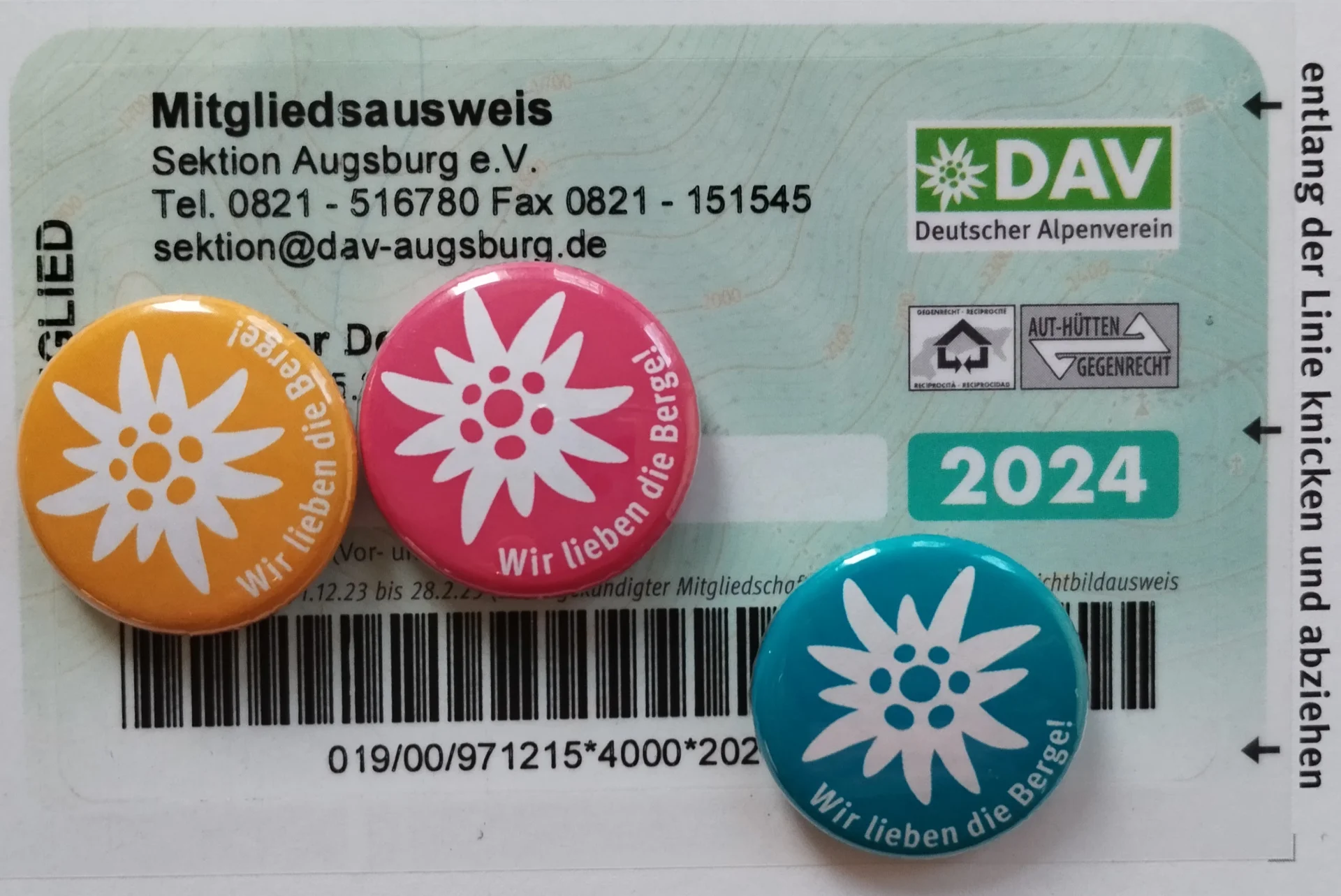 DAV-Ausweis 2024 | © DAV Augsburg e.V.