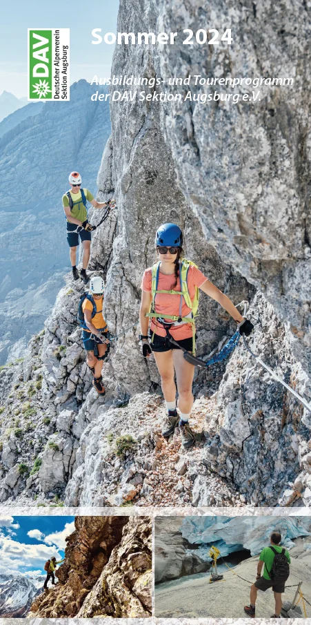 Titelbild Ausbildungs- und Tourenprogramm Sommer 2024 | © DAV Augsburg