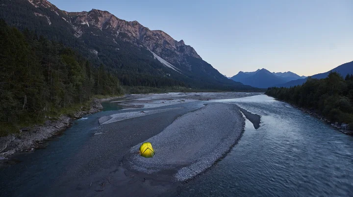 Fluss Zelt | © VAUDE/ Jessica Zumpfe