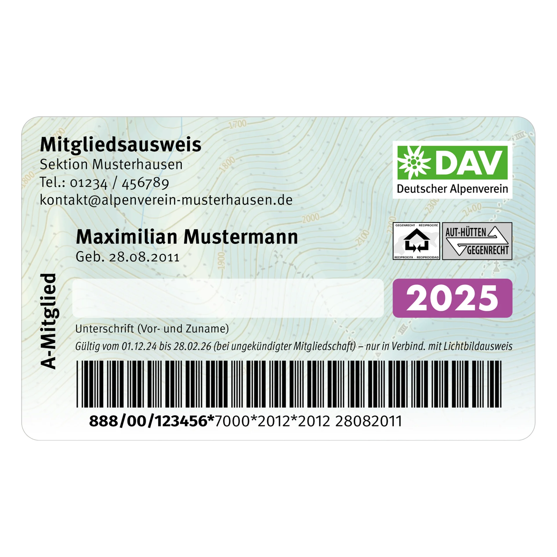 DAV-Mitgliedsausweis 2025 | © DAV